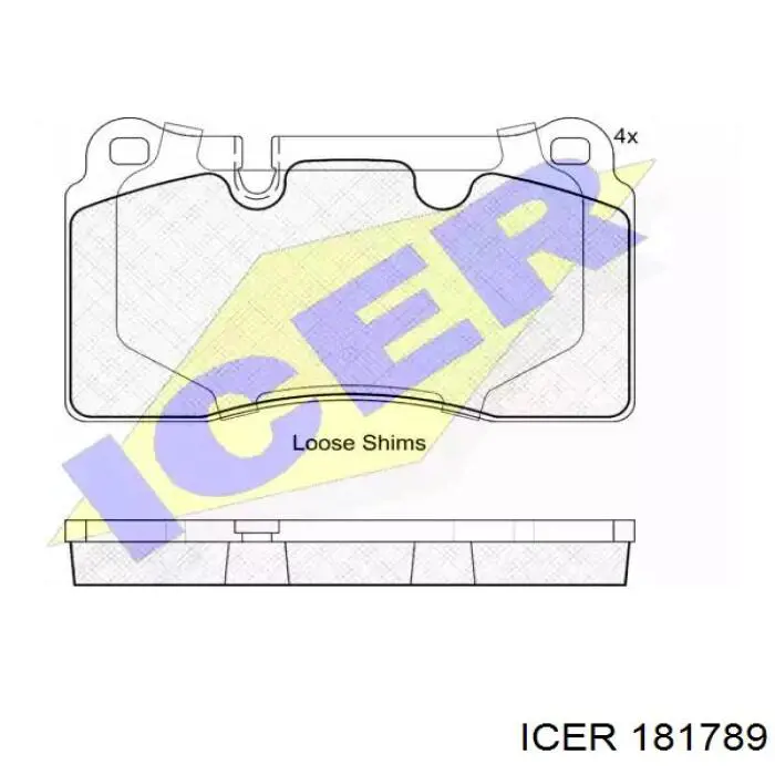 Передние тормозные колодки 181789 Icer