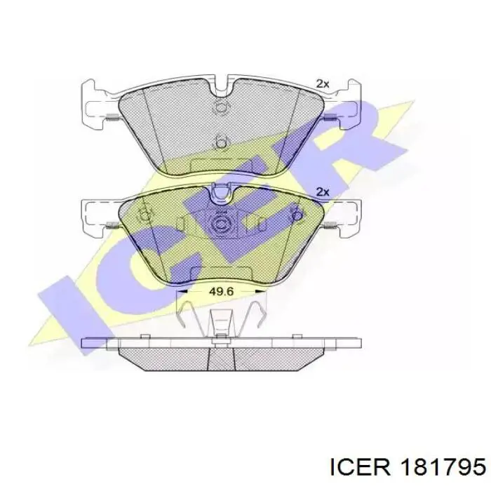 Передние тормозные колодки 181795 Icer