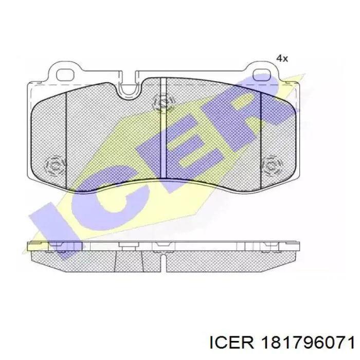 Передние тормозные колодки 181796071 Icer