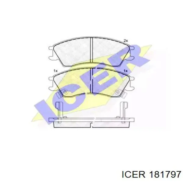 Передние тормозные колодки 181797 Icer