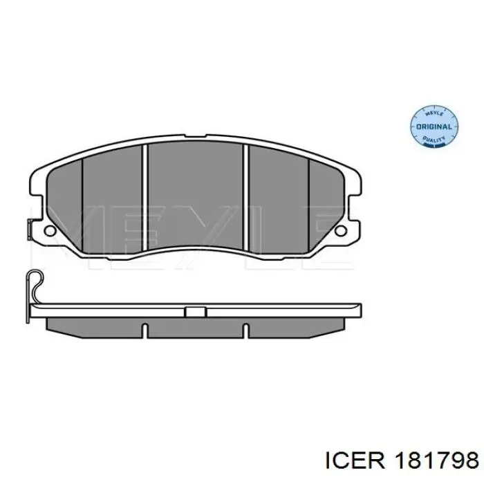 Колодки гальмівні передні, дискові 181798 Icer