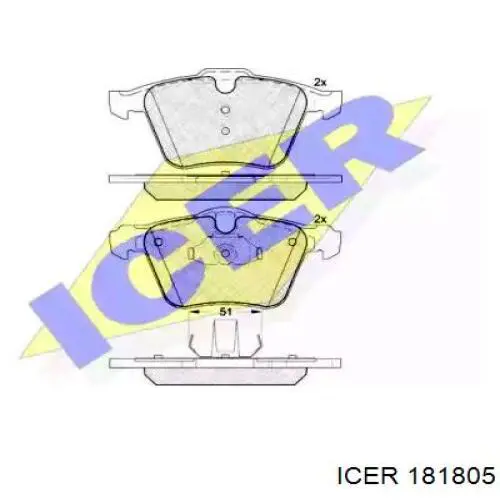 181805 Icer Колодки передние
