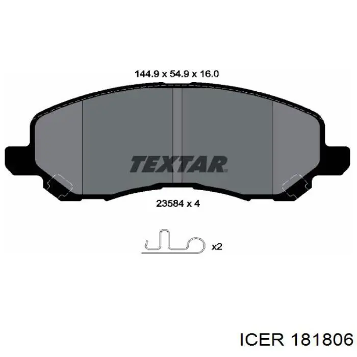 181806 Icer Колодки передние
