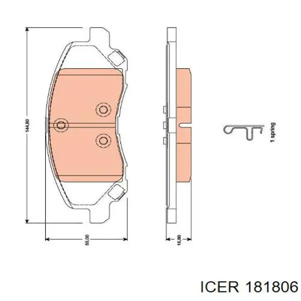 Колодки Icer 181806 цена, от 23.37 USD