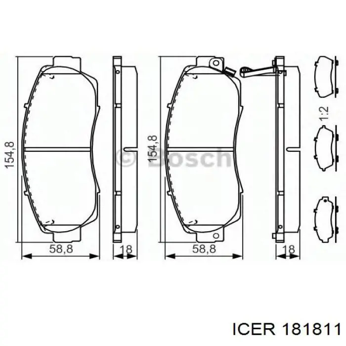 Тормозные колодки Icer 181811