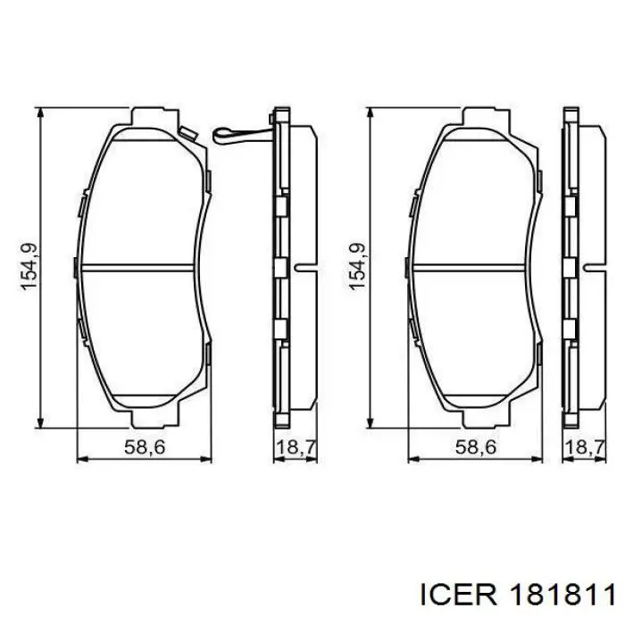 Купить 181811 Icer Колодки тормозные