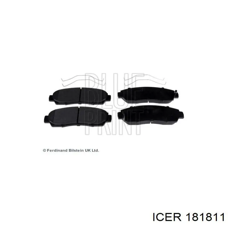 Передние тормозные колодки 181811 Icer