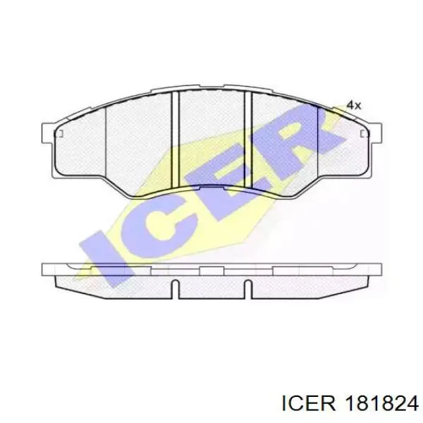 Передние тормозные колодки 181824 Icer