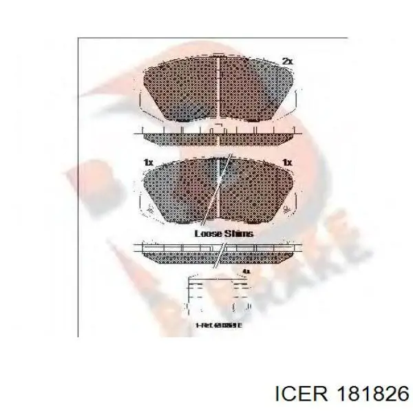 Колодки Icer 181826 цена, от 27.73 USD