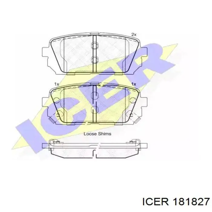 Задние тормозные колодки 181827 Icer