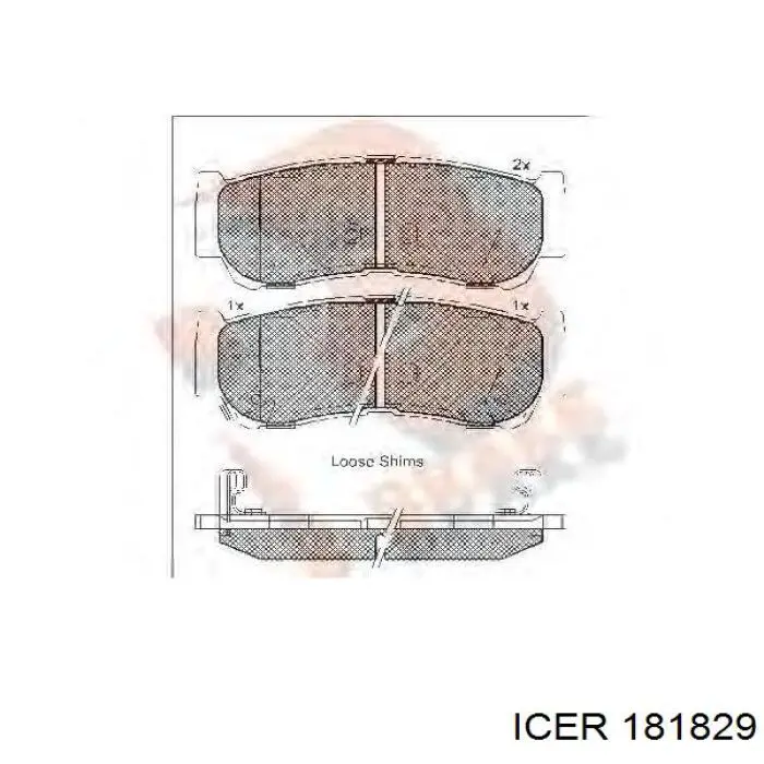 Колодки дисковые  Icer 181829 цена, от 17.74 USD