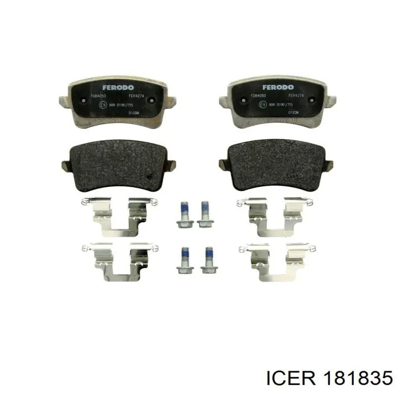 Купить 181835 Icer Колодки тормозные задние, дисковые