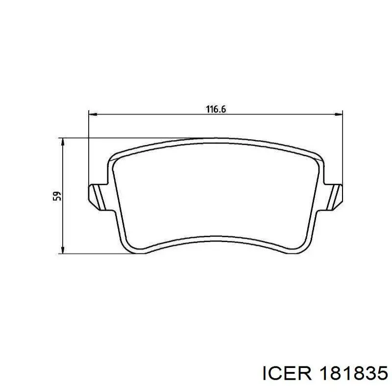 Колодки дисковые  Icer 181835 цена, от 26.51 USD