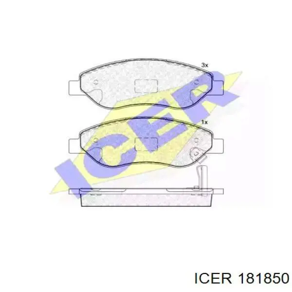 Передние тормозные колодки 181850 Icer