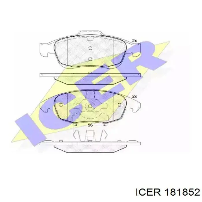 Передние тормозные колодки 181852 Icer