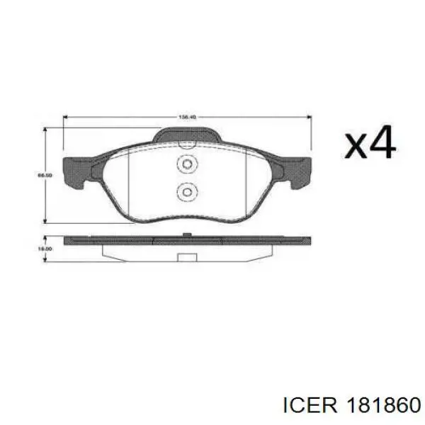 Колодки Icer 181860 цена, от 27.67 USD