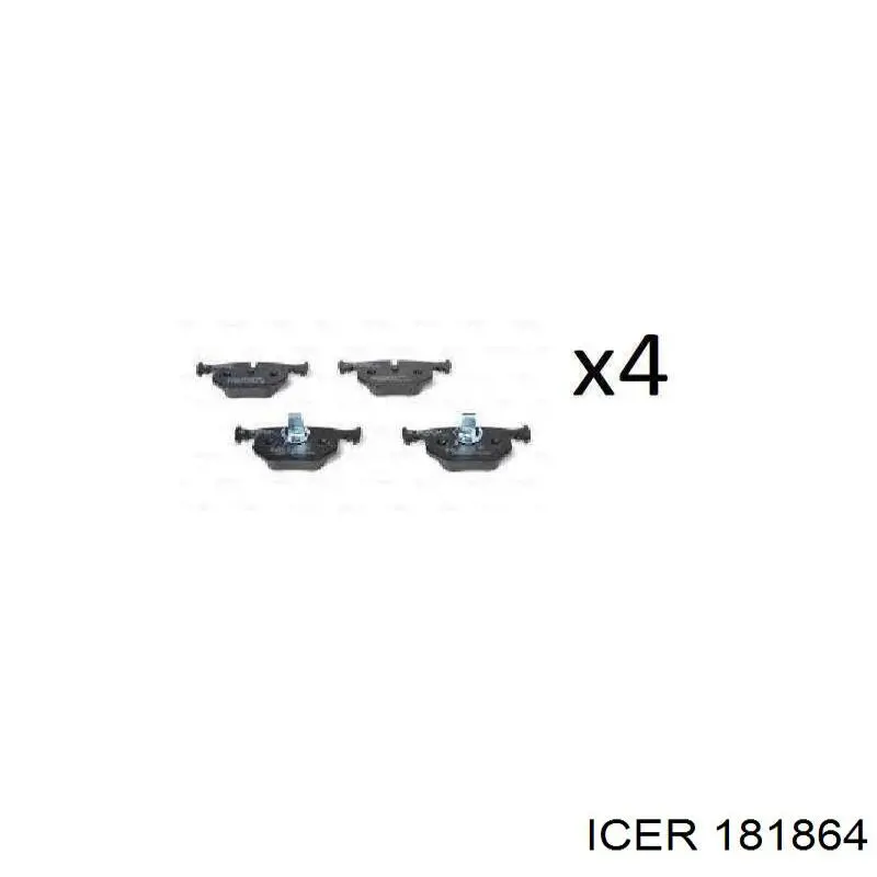 Колодки Icer 181864 цена, от 34.36 USD