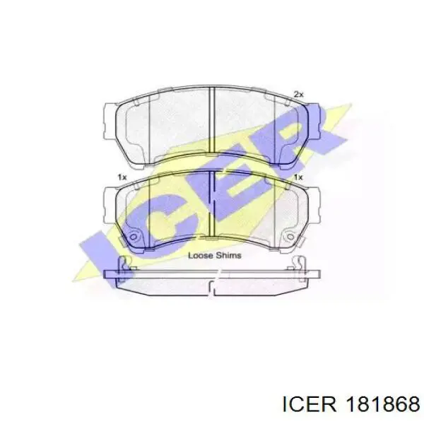 Колодки Icer 181868 цена, от 29.13 USD