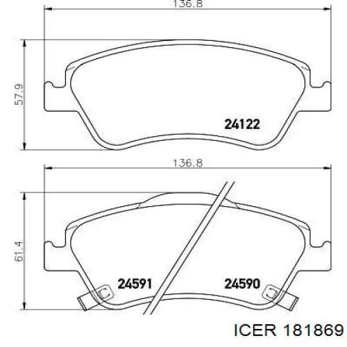 Колодки Icer 181869 цена, от 27.97 USD