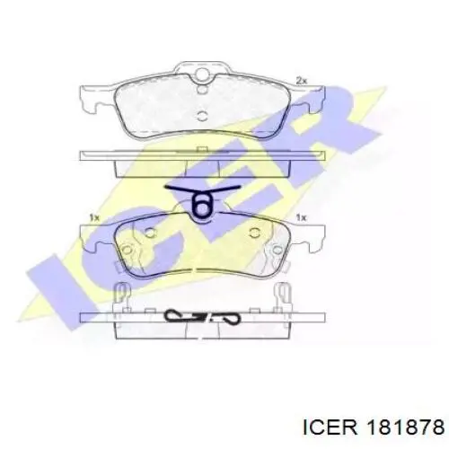 Задние тормозные колодки 181878 Icer