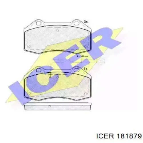 Передние тормозные колодки 181879 Icer