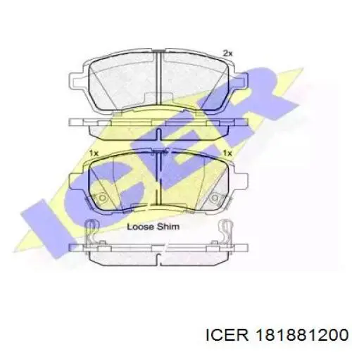 Передние тормозные колодки 181881200 Icer