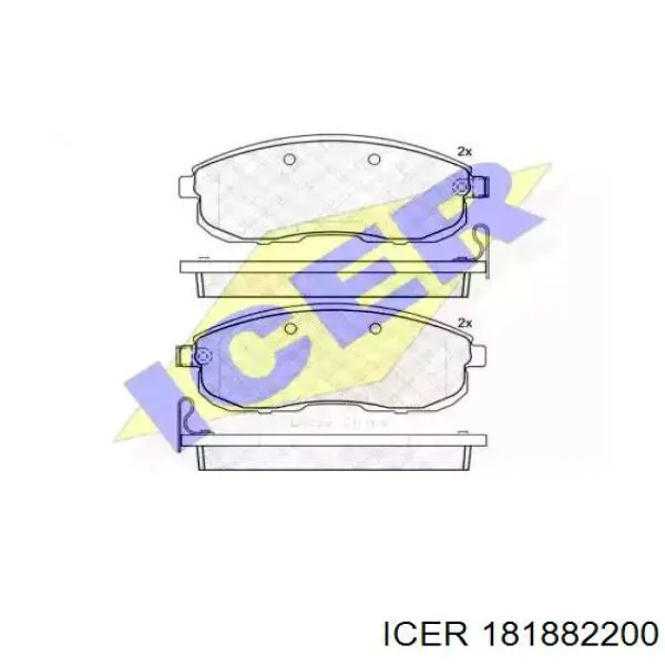 181882-200 Icer колодки тормозные передние дисковые