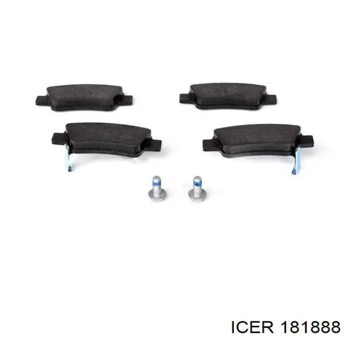 Задние тормозные колодки 181888 Icer