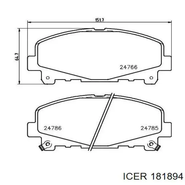 Колодки Icer 181894 цена, от 22.56 USD