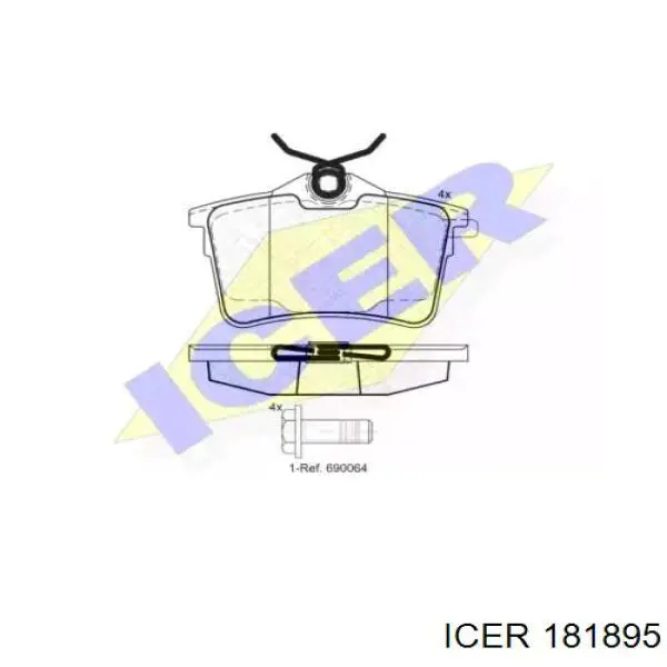 Колодки дисковые  Icer 181895 цена, от 18.44 USD