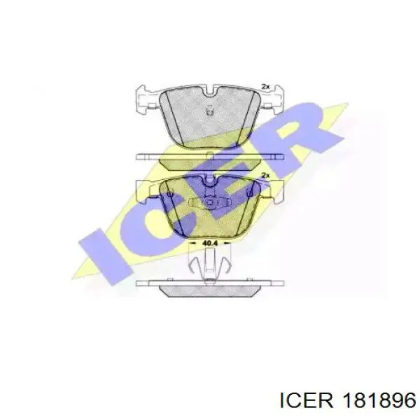 Задние тормозные колодки 181896 Icer