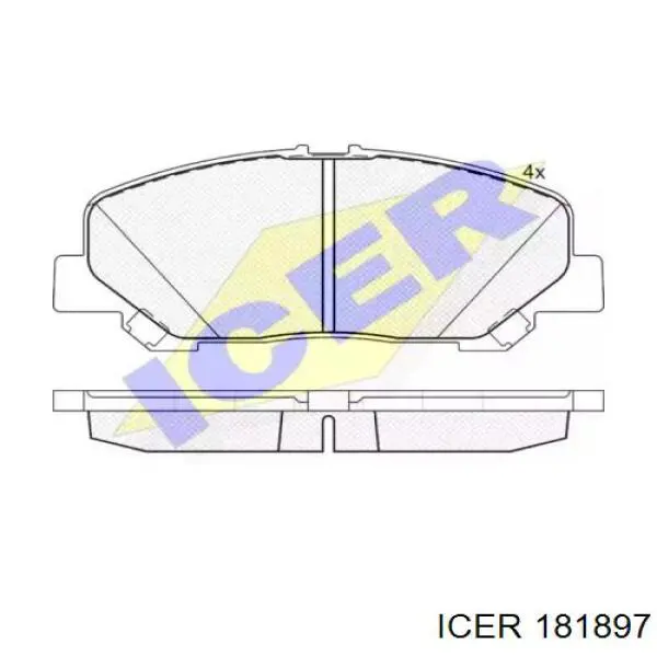 Передние тормозные колодки 181897 Icer
