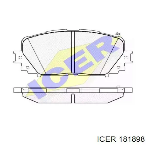 Передние тормозные колодки 181898 Icer