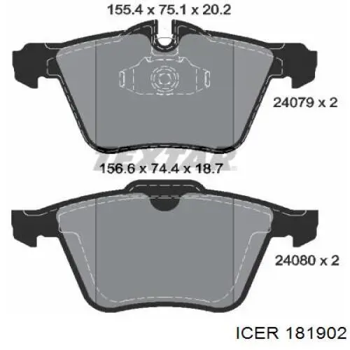 Купить 181902 Icer Колодки тормозные