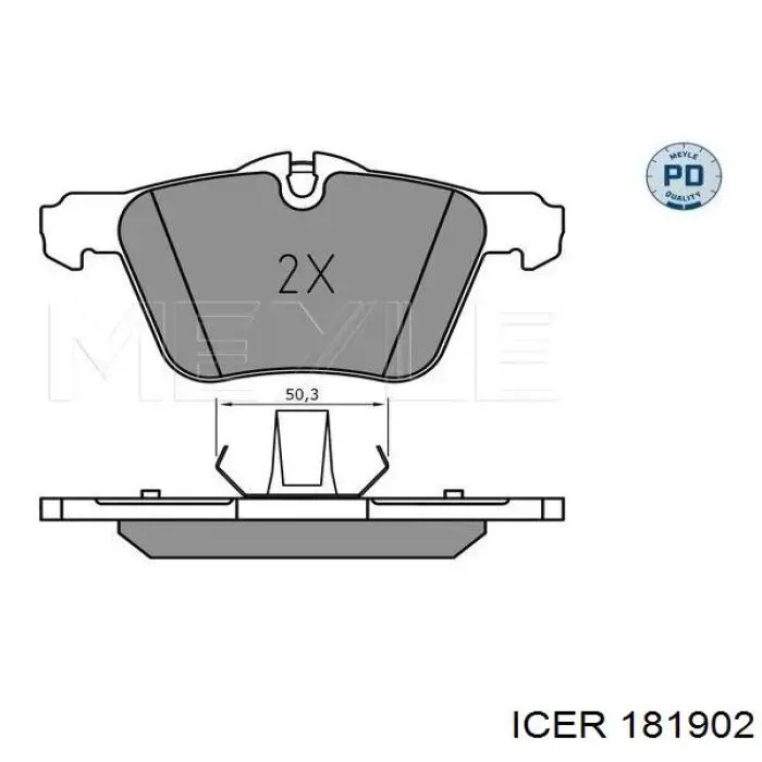 Передние тормозные колодки 181902 Icer