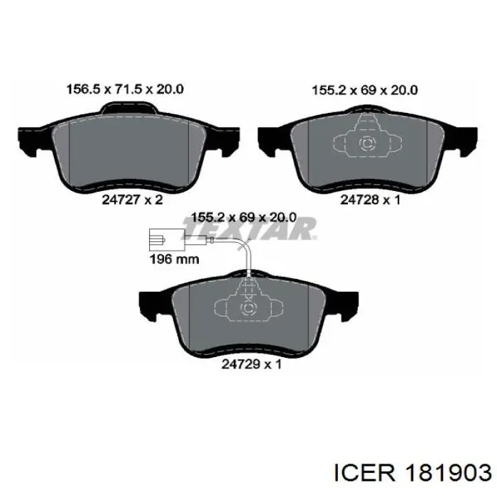 Колодки Icer 181903 цена, от 28.71 USD