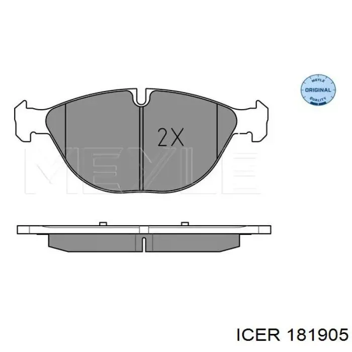 Передние тормозные колодки 181905 Icer