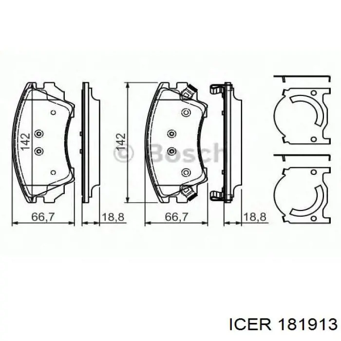 Тормозные колодки Icer 181913