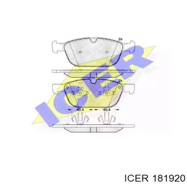 Передние тормозные колодки 181920 Icer