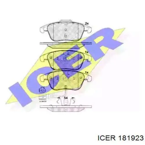 Передние тормозные колодки 181923 Icer