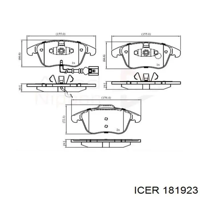 Колодки Icer 181923 цена, от 34.21 USD