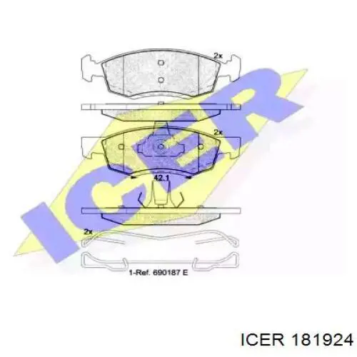 Купить 181924 Icer Колодки тормозные