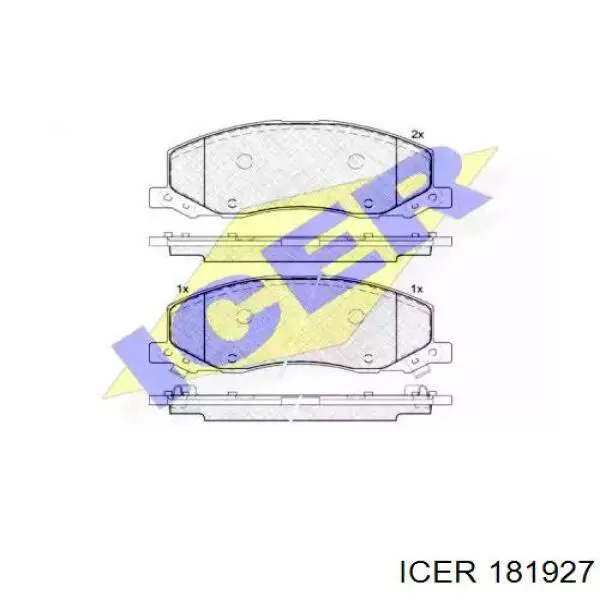 181927 Icer колодки тормозные передние дисковые