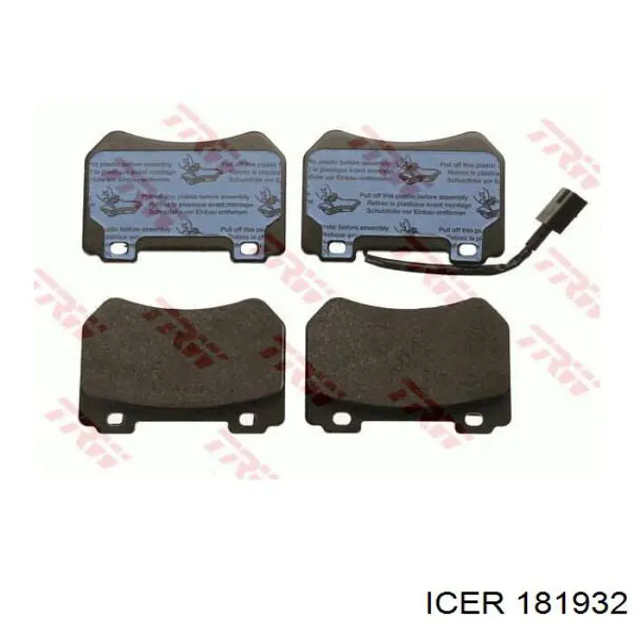 Передние тормозные колодки 181932 Icer