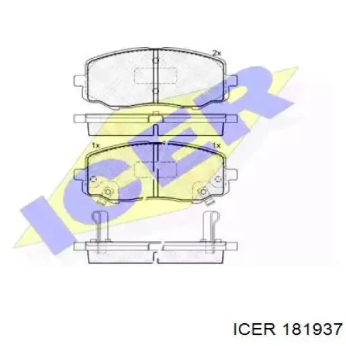 181937 Icer колодки тормозные передние дисковые