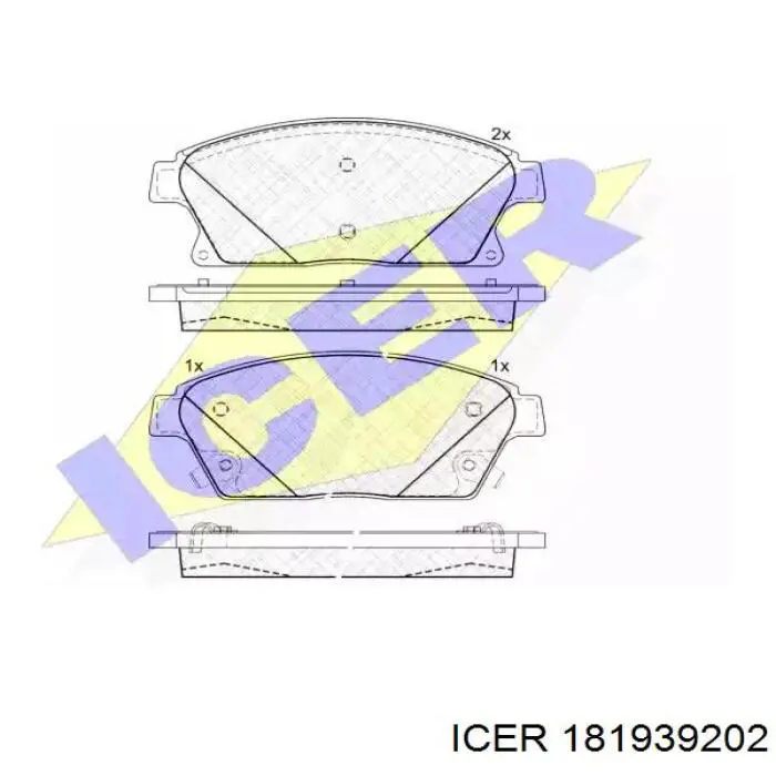 181939-202 Icer колодки тормозные передние дисковые