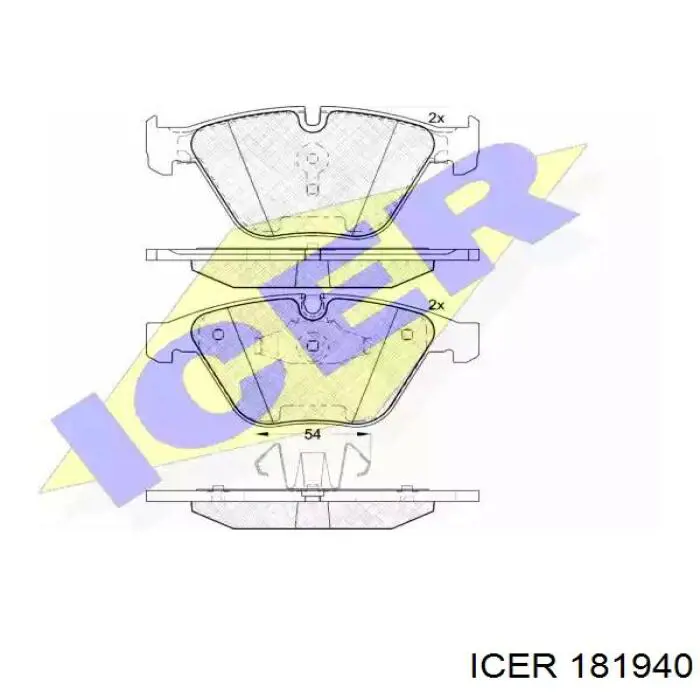 181940 Icer колодки тормозные передние дисковые