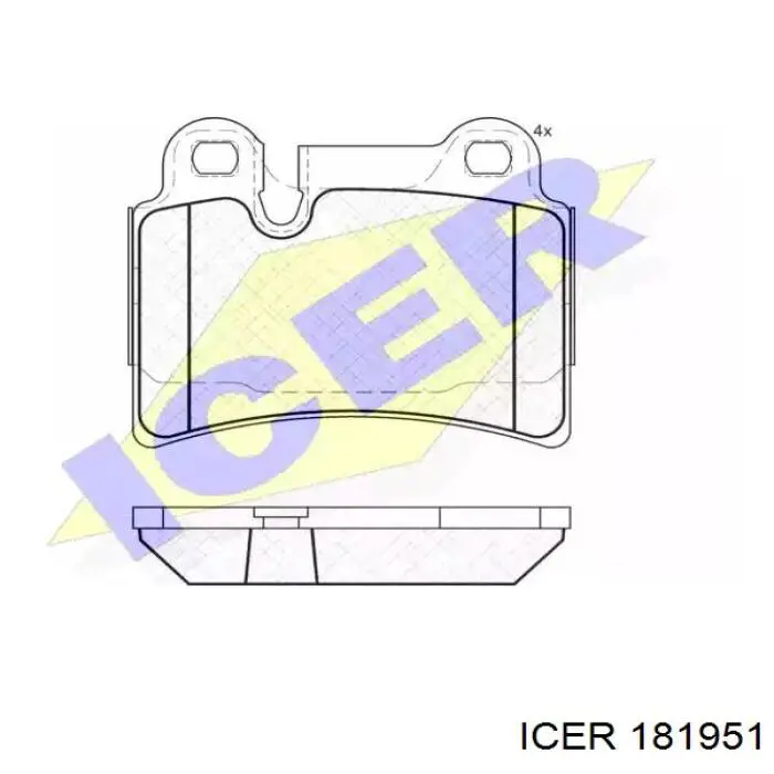 Задние тормозные колодки 181951 Icer