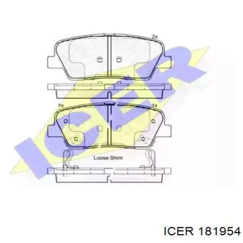 Колодки дисковые  Icer 181954 цена, от 21.61 USD