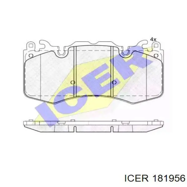 Передние тормозные колодки 181956 Icer